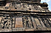 Prambanan - Candi Lara Jonggrang, deities sculpted on the body of the temple 